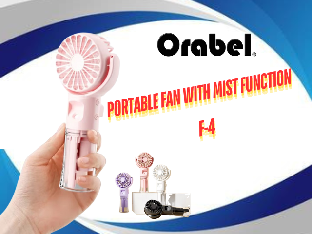 Orabel Portable Fan with Mist Function F-4