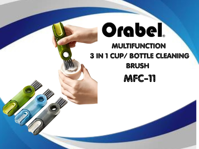 Orabel Multifunction 3 in 1 bottle/ Cup cleaning brush MFC-11
