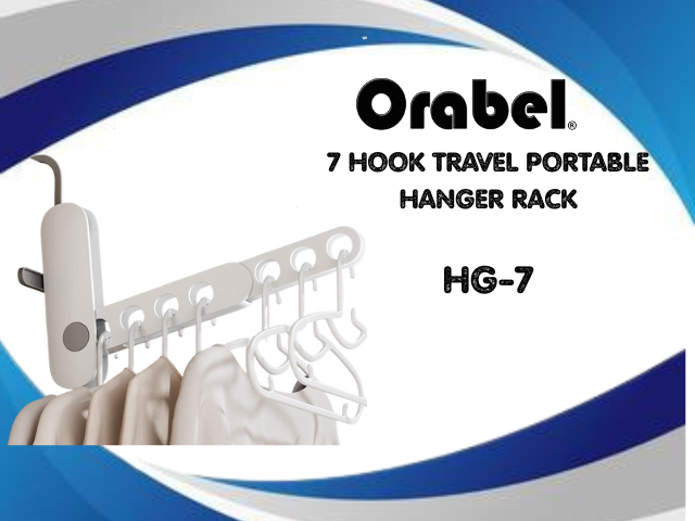Orabel 7-Hook Travel Portable Hanger Rack (HG-7)