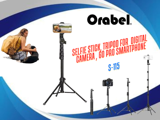 Orabel Selfie stick for Digital Camera , Go pro and Smartphone SS-115