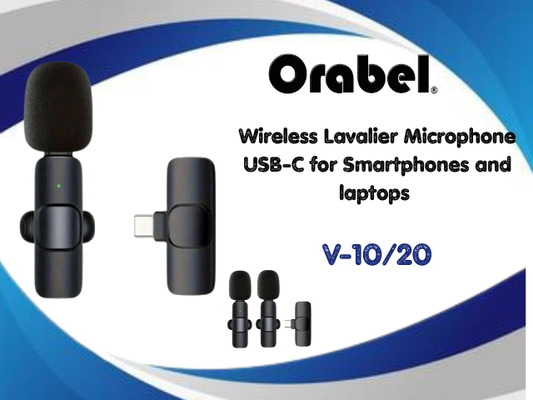 Orabel Wireless usb c  Lavelier Microphone for smartphones and laptops  v-10/20