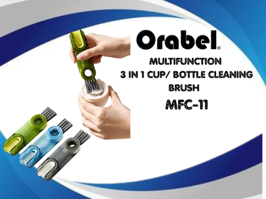 Orabel Multifunction 3 in 1 bottle/ Cup cleaning brush MFC-11