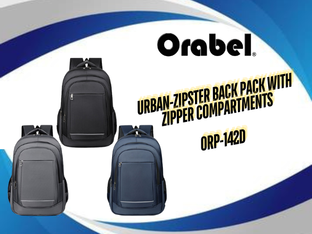 Orabel Urban zipster backpack with zipper compartments ( ORP142D)