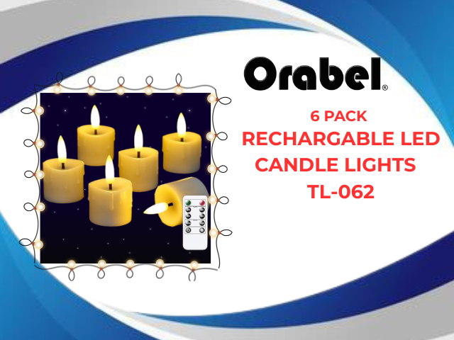 Orabel Rechargable candle led lights ( 6 pack) TL-062