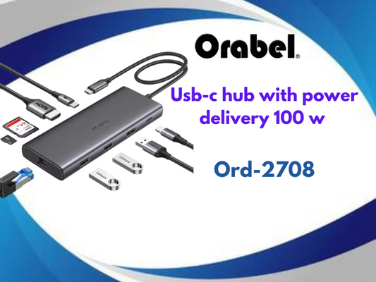 Orabel Usb C hub with Power Delivery Ord-2708